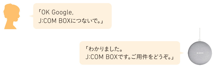 Smart J Com Box Operation In Operation Google Home Mini Guides J Com Tv In Voice Jcom Support