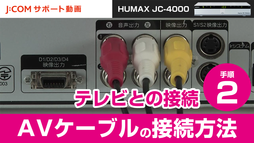 HUMAX JC-4000 テレビとの接続