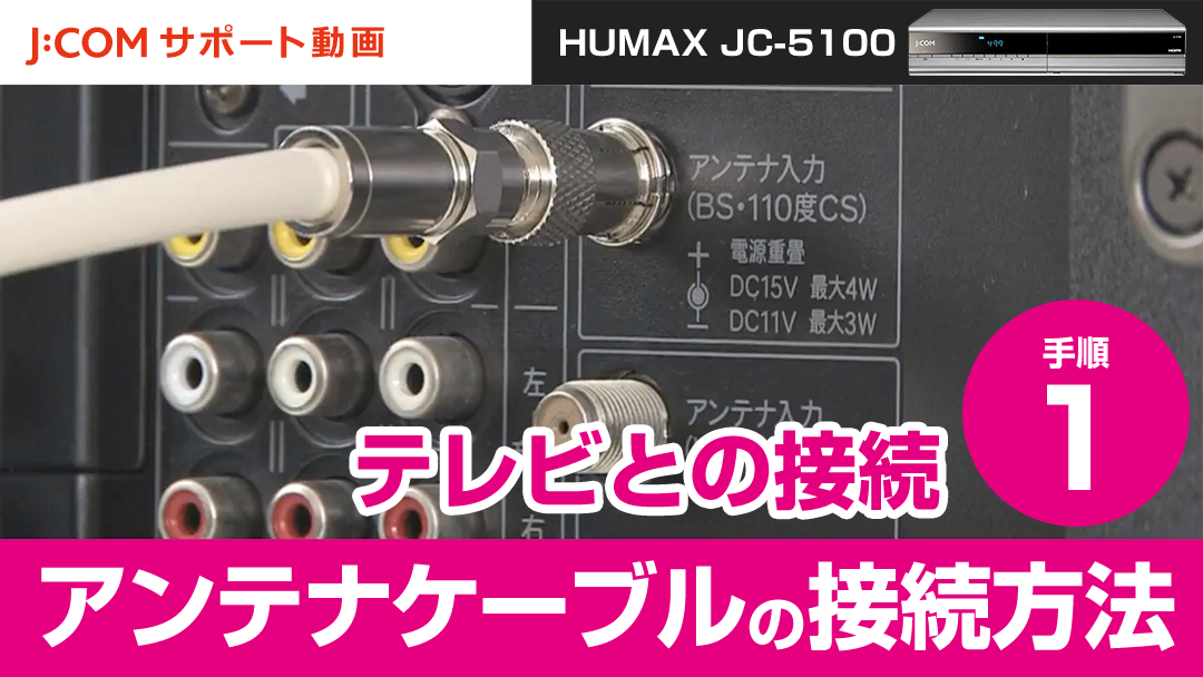 HUMAX JC-5100 テレビとの接続