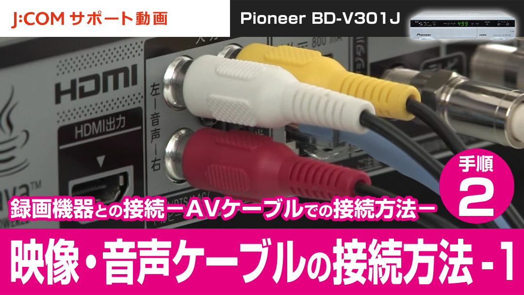 Pioneer BD-V301J 録画機器との接続-AVケーブルでの接続方法
