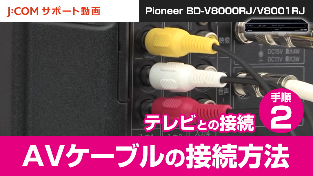 Pioneer BD-V8000RJ/V8001RJ テレビとの接続