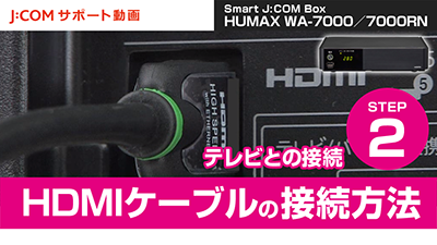 HUMAX WA-7000/7000RN テレビとの接続－HDMIケーブルの接続方法