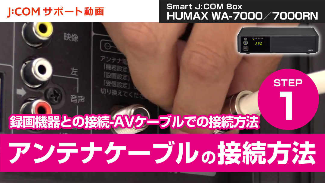 HUMAX WA-7000/7000RN アンテナケーブルの接続方法