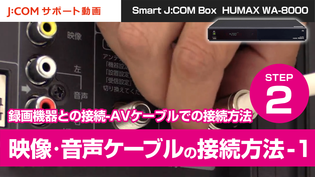 HUMAX WA-8000 録画機器との接続-AVケーブルでの接続方法