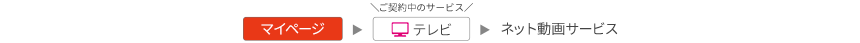 マイページ→テレビ→ネット動画サービス