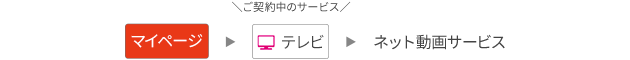 マイページ→テレビ→ネット動画サービス