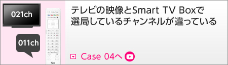 テレビと本体とで選局しているチャンネルが違う