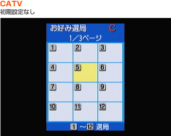 CATV 初期設定なし